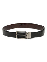 Load image into Gallery viewer, Men&#39;s Texture Black &amp; Brown Leather Reversiable Belt
