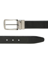 Load image into Gallery viewer, Men&#39;s Texture Black &amp; Brown Leather Reversiable Belt
