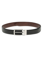 Load image into Gallery viewer, Men&#39;s Texture Black &amp; Brown Leather Reversiable Belt
