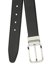 Load image into Gallery viewer, Men&#39;s Texture Black &amp; Brown Leather Reversiable Belt
