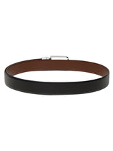 Load image into Gallery viewer, Men&#39;s Black &amp; Brown Texture and patterned Reversible Leather Belt
