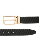 Load image into Gallery viewer, Men's Diagonal Texture Black &amp; Brown Reversiable Belt
