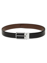 Load image into Gallery viewer, Men&#39;s Black &amp; Brown Texture Reversible Leather Belt
