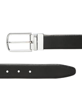 Load image into Gallery viewer, Men&#39;s Black &amp; Brown Texture Reversible Leather Belt
