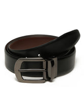 Load image into Gallery viewer, Men&#39;s Solid Formal Reversiable Black &amp; Brown Leather Belt
