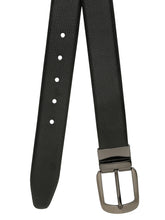 Load image into Gallery viewer, Men&#39;s Texture Formal Reversiable Black &amp; Brown Leather Belt
