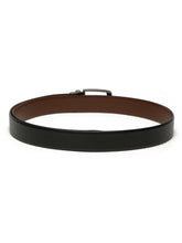 Load image into Gallery viewer, Men&#39;s Texture Formal Reversiable Black &amp; Brown Leather Belt
