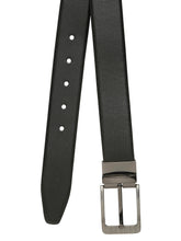 Load image into Gallery viewer, Men&#39;s Texture Formal Reversiable Black &amp; Brown Leather Belt
