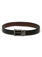 Load image into Gallery viewer, Men&#39;s Solid Formal Reversiable Black &amp; Brown Leather Belt
