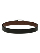 Load image into Gallery viewer, Men&#39;s Texture Formal Reversiable Black &amp; Brown Leather Belt
