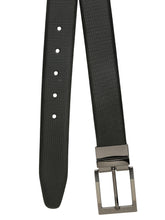 Load image into Gallery viewer, Men&#39;s Texture Formal Reversiable Black &amp; Brown Leather Belt
