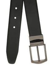 Load image into Gallery viewer, Men&#39;s Solid Formal Reversiable Black &amp; Brown Leather Belt
