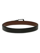 Load image into Gallery viewer, Men&#39;s Texture Formal Reversiable Black &amp; Brown Leather Belt
