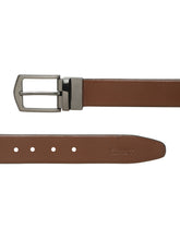 Load image into Gallery viewer, Men&#39;s Texture Formal Reversiable Black &amp; Brown Leather Belt
