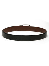 Load image into Gallery viewer, Men&#39;s Texture Formal Reversiable Black &amp; Brown Leather Belt
