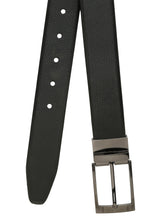 Load image into Gallery viewer, Men&#39;s Texture Formal Reversiable Black &amp; Brown Leather Belt
