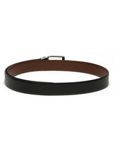 Load image into Gallery viewer, Men&#39;s Texture Formal Reversiable Black &amp; Brown Leather Belt
