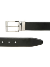 Load image into Gallery viewer, Men&#39;s Texture Formal Reversiable Black &amp; Brown Leather Belt
