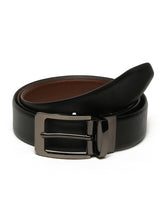 Load image into Gallery viewer, Men&#39;s Texture Formal Reversiable Black &amp; Brown Leather Belt
