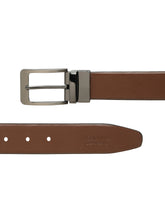 Load image into Gallery viewer, Men&#39;s Texture Formal Reversiable Black &amp; Brown Leather Belt
