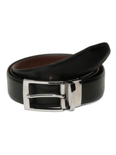 Load image into Gallery viewer, Men&#39;s Solid Formal Reversiable Black &amp; Brown Leather Belt
