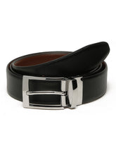 Load image into Gallery viewer, Men&#39;s Texture Formal Reversiable Black &amp; Brown Leather Belt
