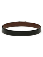 Load image into Gallery viewer, Men&#39;s Texture Formal Reversiable Black &amp; Brown Leather Belt
