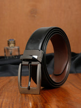 Load image into Gallery viewer, Men&#39;s Solid Formal Reversiable Black &amp; Brown Leather Belt
