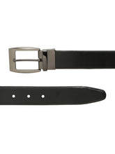 Load image into Gallery viewer, Men&#39;s Texture Formal Reversiable Black &amp; Brown Leather Belt
