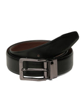 Load image into Gallery viewer, Men&#39;s Solid Formal Reversiable Black &amp; Brown Leather Belt
