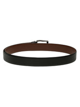 Load image into Gallery viewer, Men&#39;s Texture Formal Reversiable Black &amp; Brown Leather Belt
