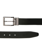 Load image into Gallery viewer, Men&#39;s Texture Formal Reversiable Black &amp; Brown Leather Belt
