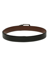 Load image into Gallery viewer, Men&#39;s Texture Formal Reversiable Black &amp; Brown Leather Belt
