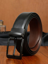 Load image into Gallery viewer, Men&#39;s Solid Formal Reversiable Black &amp; Brown Leather Belt
