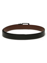 Load image into Gallery viewer, Men&#39;s Texture Formal Reversiable Black &amp; Brown Leather Belt
