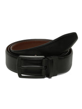 Load image into Gallery viewer, Men&#39;s Texture Formal Reversiable Black &amp; Brown Leather Belt
