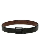 Load image into Gallery viewer, Men&#39;s Texture Formal Reversiable Black &amp; Brown Leather Belt
