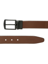 Load image into Gallery viewer, Men&#39;s Texture Formal Reversiable Black &amp; Brown Leather Belt
