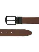 Load image into Gallery viewer, Men&#39;s Solid Formal Reversiable Black &amp; Brown Leather Belt
