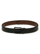 Load image into Gallery viewer, Men&#39;s Texture Formal Reversiable Black &amp; Brown Leather Belt
