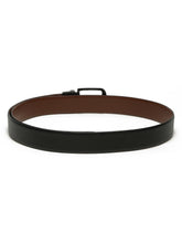 Load image into Gallery viewer, Men&#39;s Texture Formal Reversiable Black &amp; Brown Leather Belt
