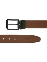 Load image into Gallery viewer, Men&#39;s Texture Formal Reversiable Black &amp; Brown Leather Belt
