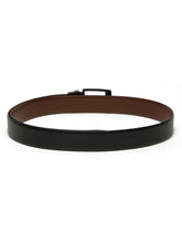 Load image into Gallery viewer, Men&#39;s Texture Formal Reversiable Black &amp; Brown Leather Belt
