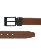 Load image into Gallery viewer, Men&#39;s Texture Formal Reversiable Black &amp; Brown Leather Belt
