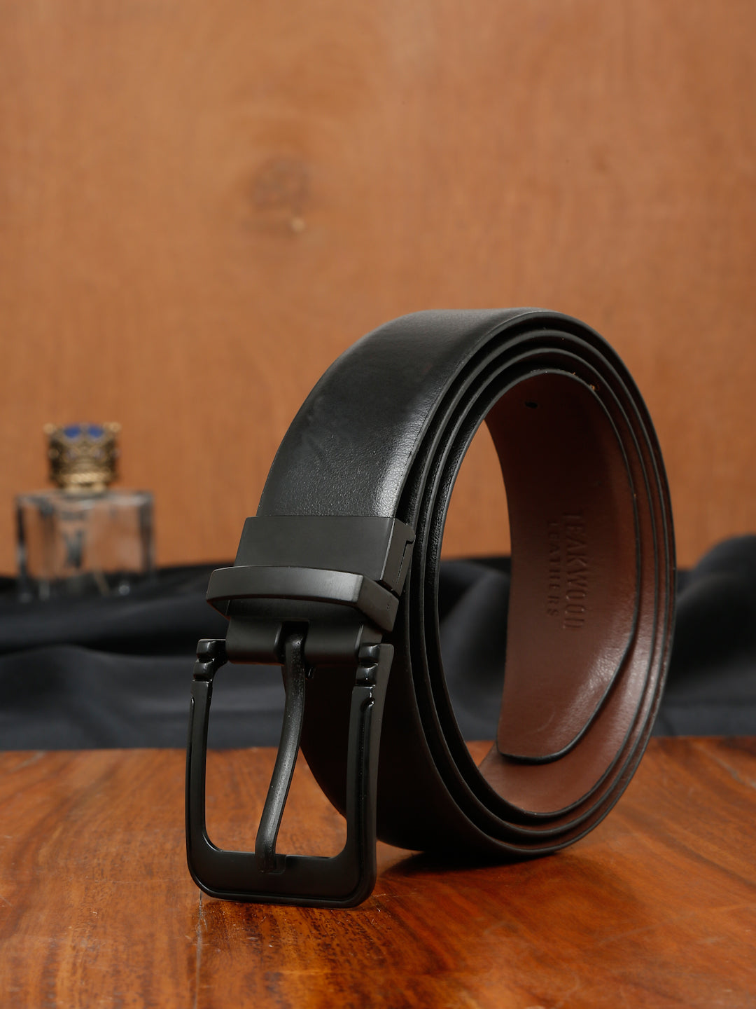 Men's Solid Formal Reversiable Black & Brown Leather Belt Teakwood Leathers Men's Solid Formal Reversiable Black & Brown Leather Belt Teakwood Leathers