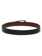 Load image into Gallery viewer, Men&#39;s Texture Formal Reversiable Black &amp; Brown Leather Belt
