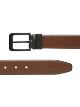 Load image into Gallery viewer, Men&#39;s Texture Formal Reversiable Black &amp; Brown Leather Belt
