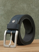Load image into Gallery viewer, Mens Classic Black Leather Casual Belt
