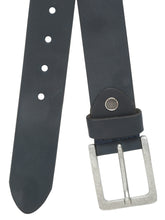 Load image into Gallery viewer, Mens Classic Black Leather Casual Belt
