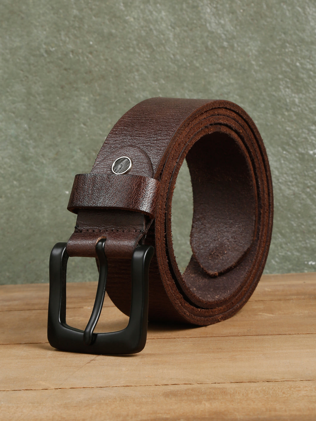 Men Brown Leather Casual belt